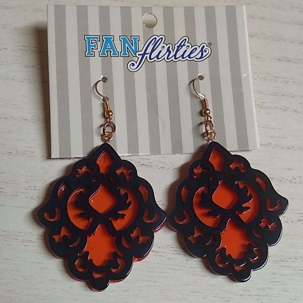 😻 3 For $15 Blue & Orange Big Lucite Dangles